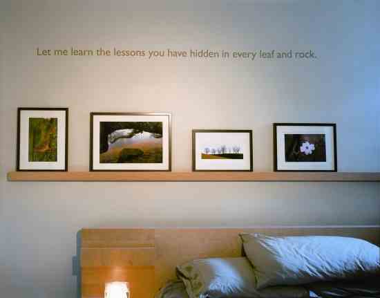 The serene bedroom provides personal sustainability.